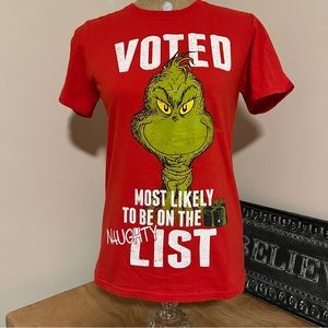 Grinch ‘Most Likely to Be On Naughty List Graphic Tee